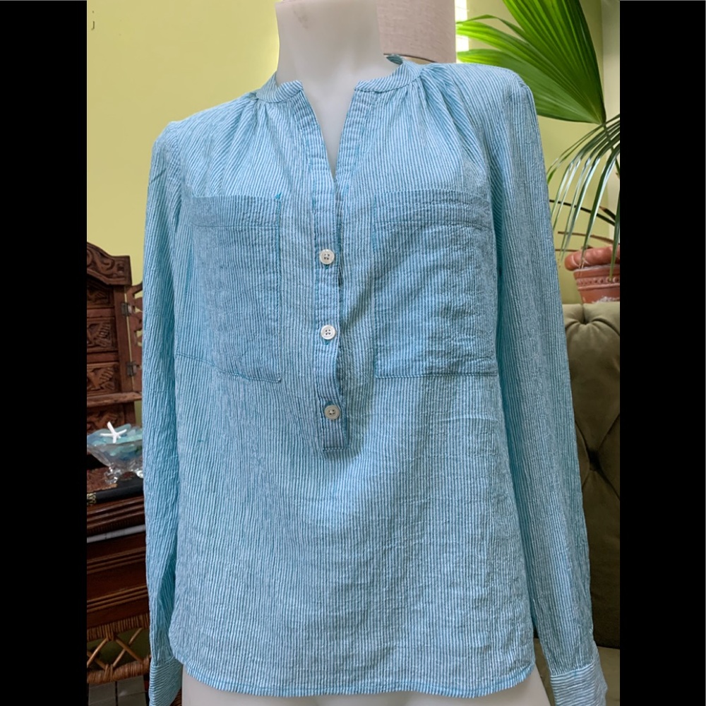 Michael Kors Crinkle Cotton Top